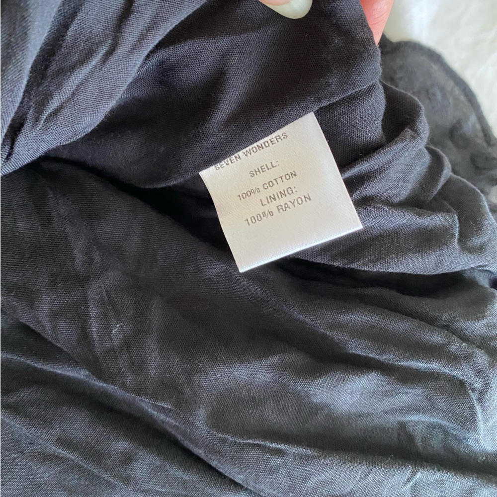 Seven Wonders Alannah Short Cotton Skirt Black Lined Size US 4 fits like XS - Picture 12 of 15